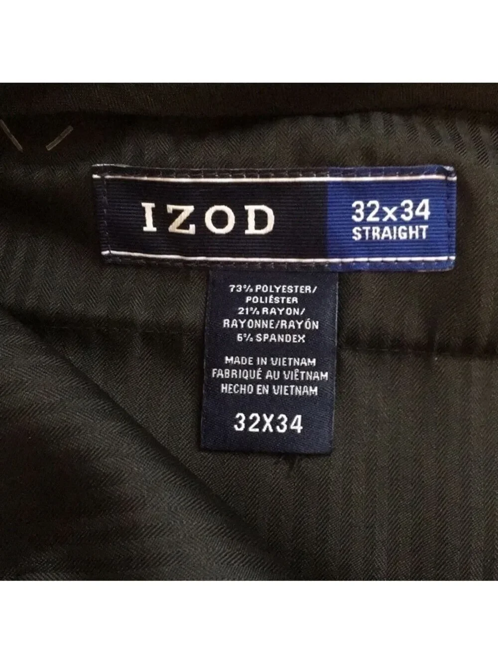 NWT-Izod Performance Stretch Non-Iron ComfortFlex Straight Black Dress Pants